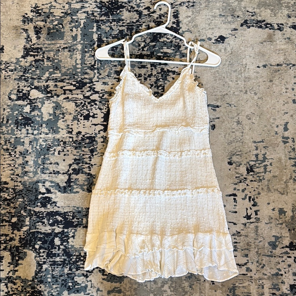 Elegant White Ruffle Dress